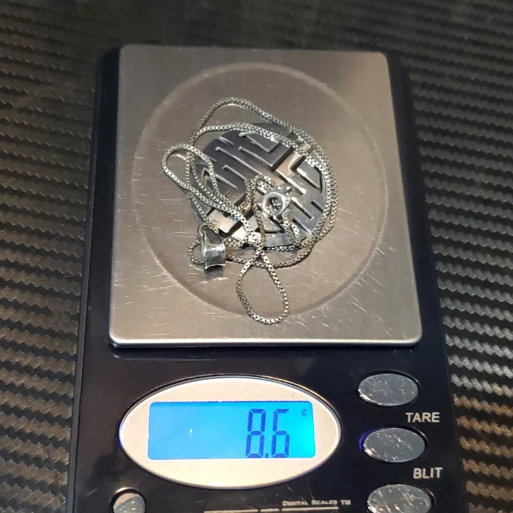 18 Inch 925 Sterling Silver Large Rustic Maze Design Pendant Necklace - Picture 9 of 9